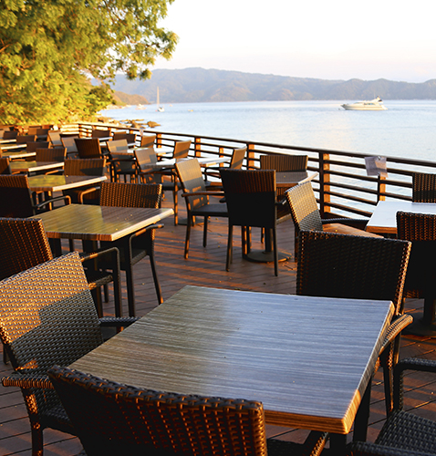 vista lounge view deck at Altamare overlooking the sea bay best sunset photography on the beach instagrammable resort anilao batangas